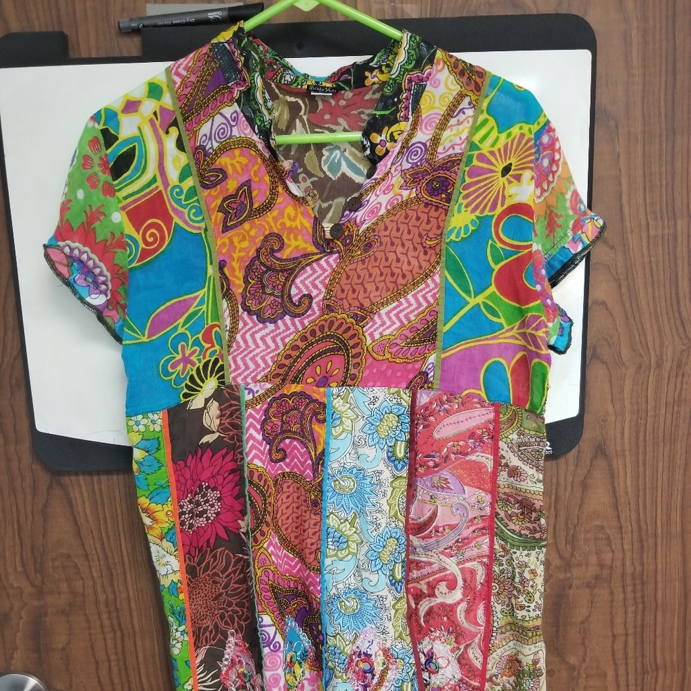 Vintage Nepali cotton gauze shirt S/M